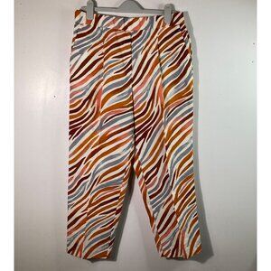 Womens Ann Taylor Tapered Leg Chino Pants Animal Print  L